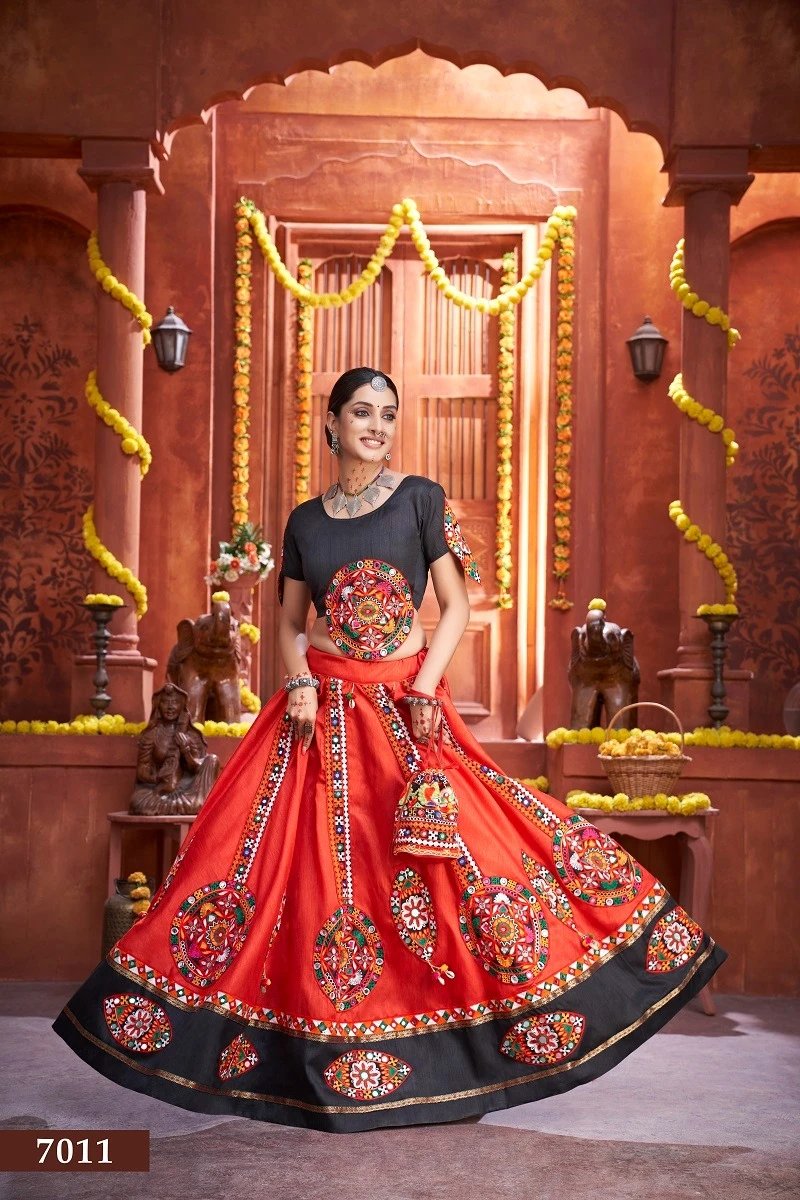 Aawiya 7011 Rajwadi Vol 3 Art Silk Wholesale Navratri Chaniya Choli Catalog — Wholesale Lehenga, MPA wholesale from Surat — view 5